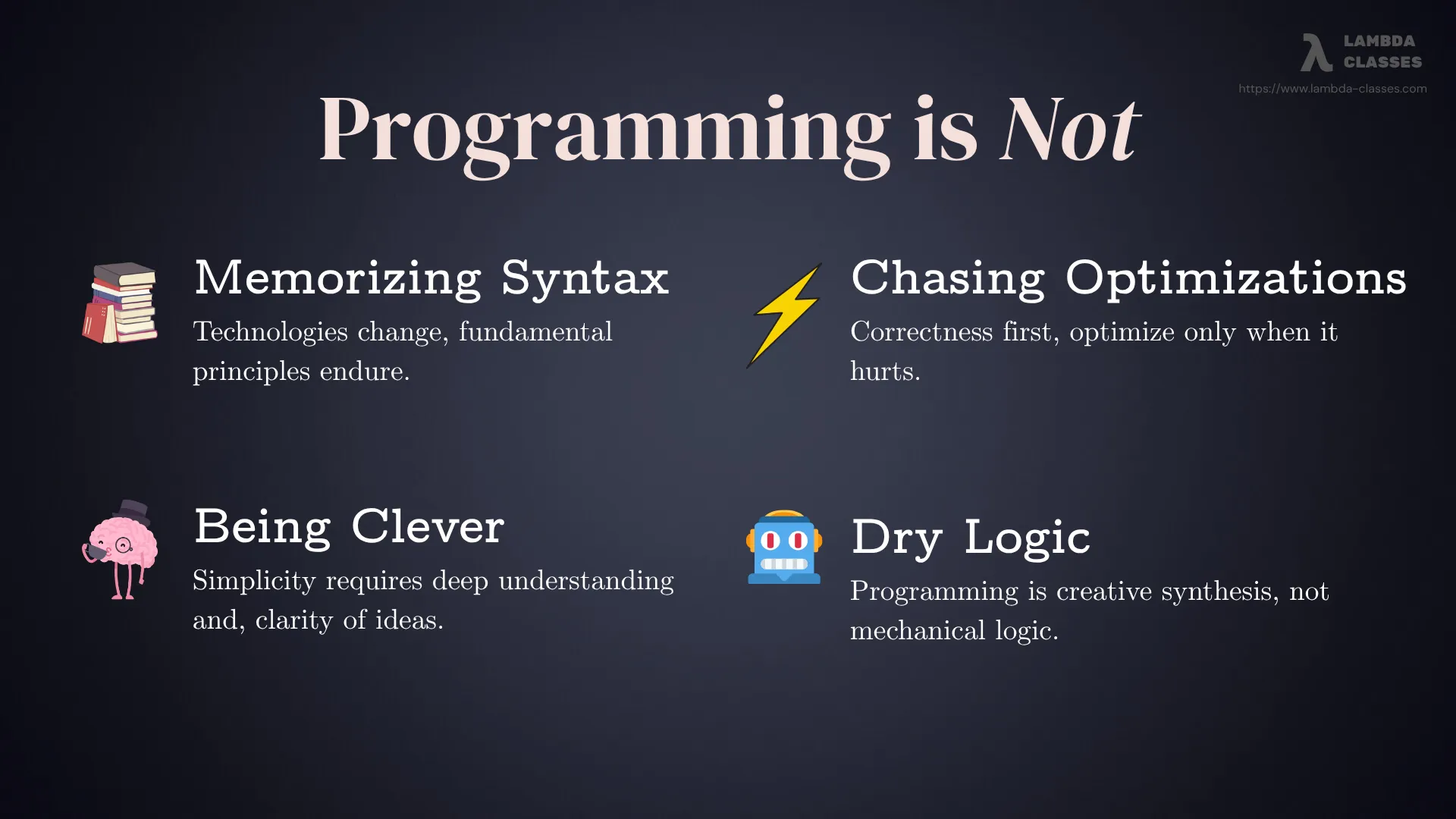 What Programming is Not